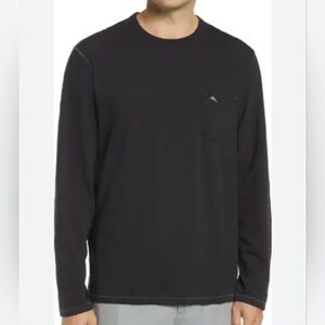 Tommy Bahama Bali Beach Crew Men's Charcoal Long Sleeve Tee Sz. XL